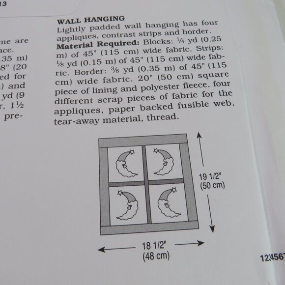 Kwik Sew 2213 sewing Pattern Tree Skirt, Wreath (Hearts), Wall Hanging Moon - Picture 3 of 9